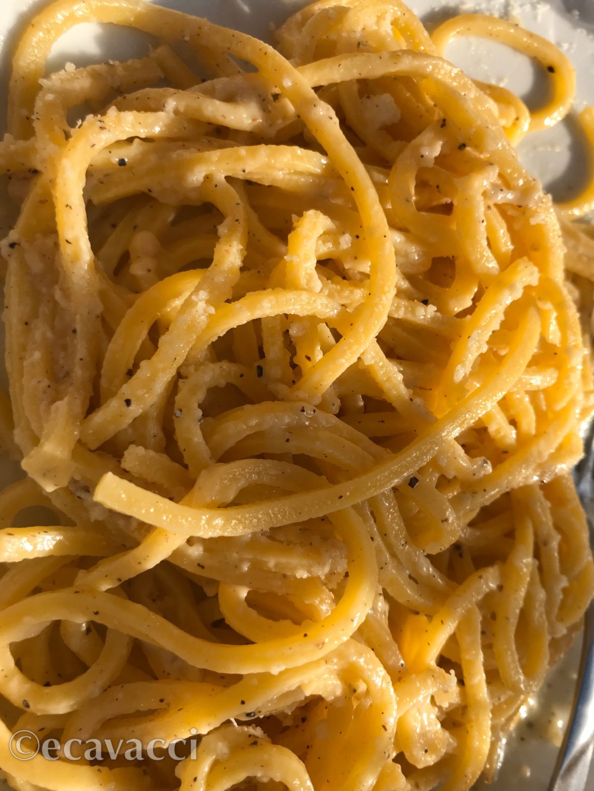 spaghetti cacio e pepe piatto tipico della cucina romana